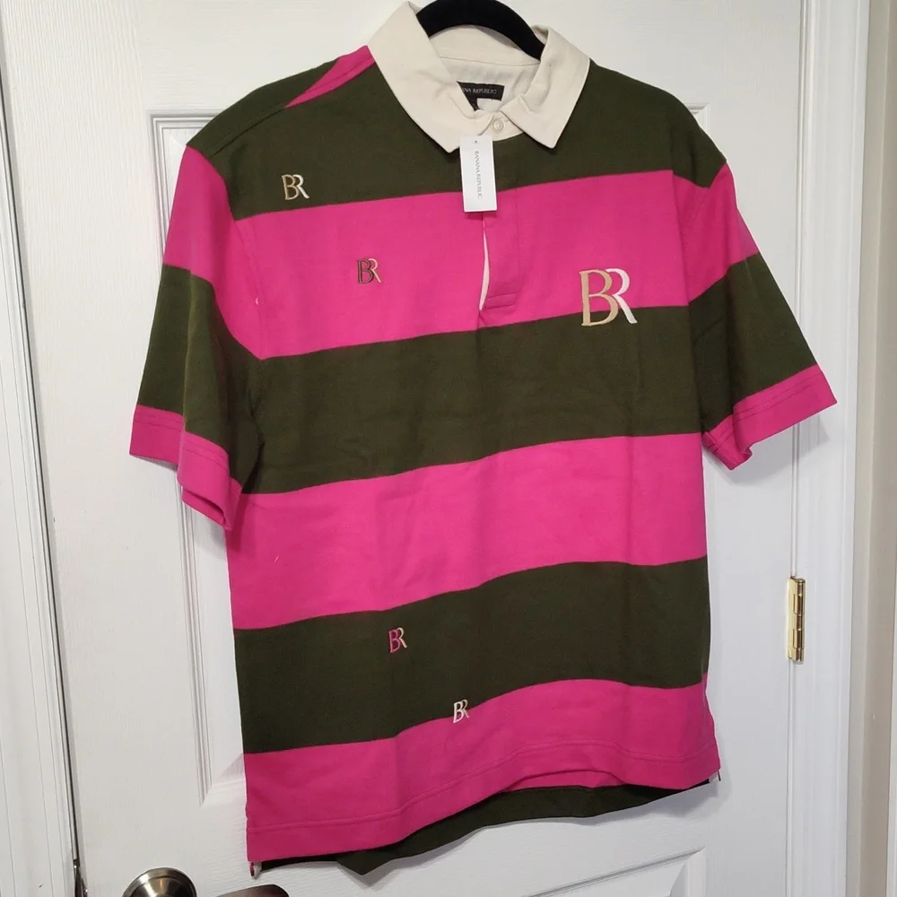 BANANA REPUBLIC LOGO RUGBY SHIRT